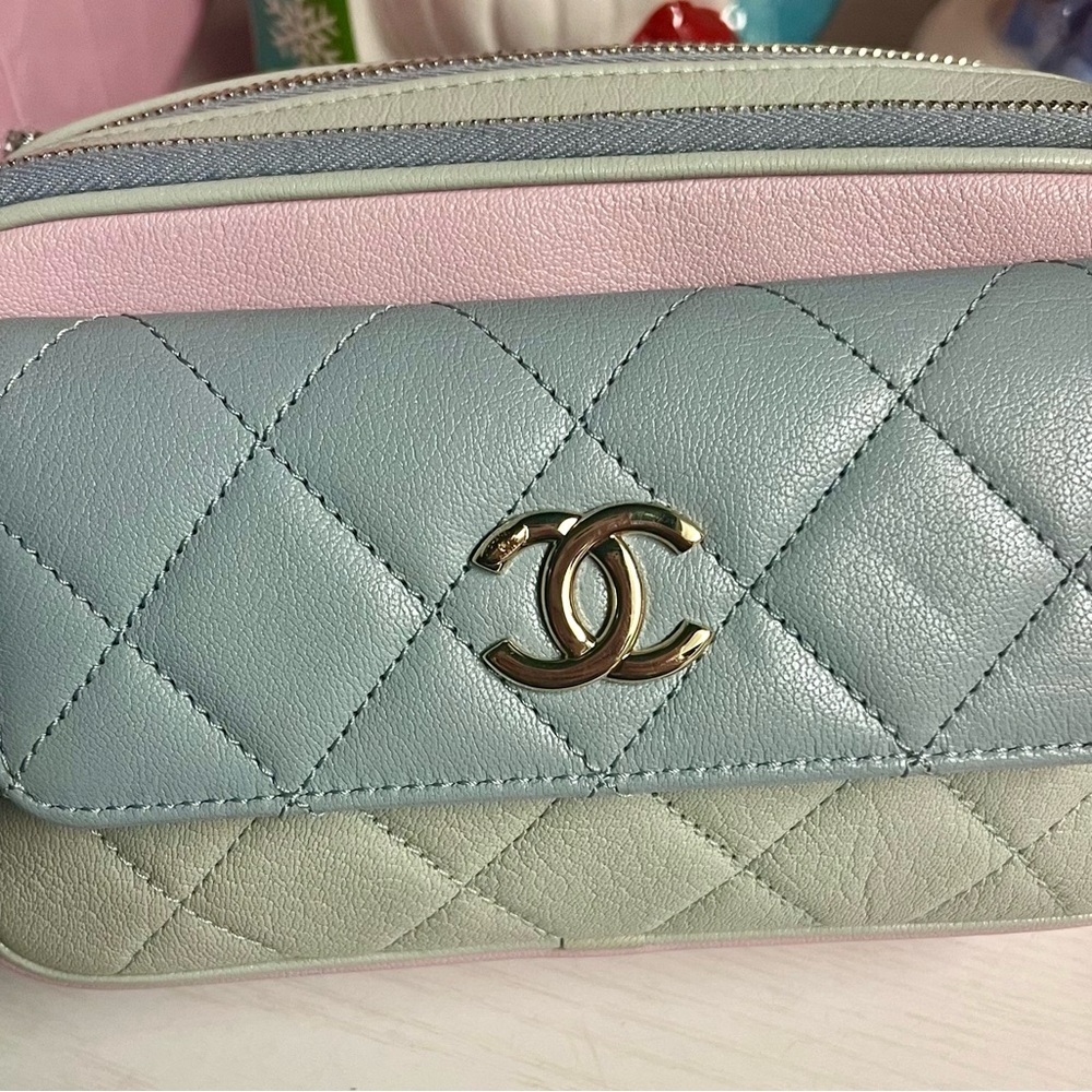 Chanel Tricolor Goatskin In & Out Waistbag